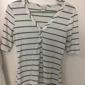 White & Black striped shirt